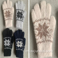 Lovely Embriodery - Guantes con cinco dedos para mujer con estampado floral